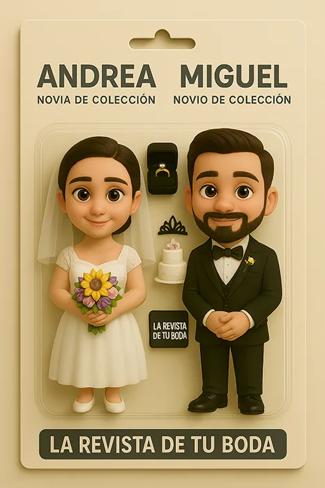 figura chibi personalizada para tu boda igualitas a ti